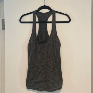 Lululemon racerback style grey/black technical workout tank
